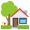House With Garden emoji on Emojione